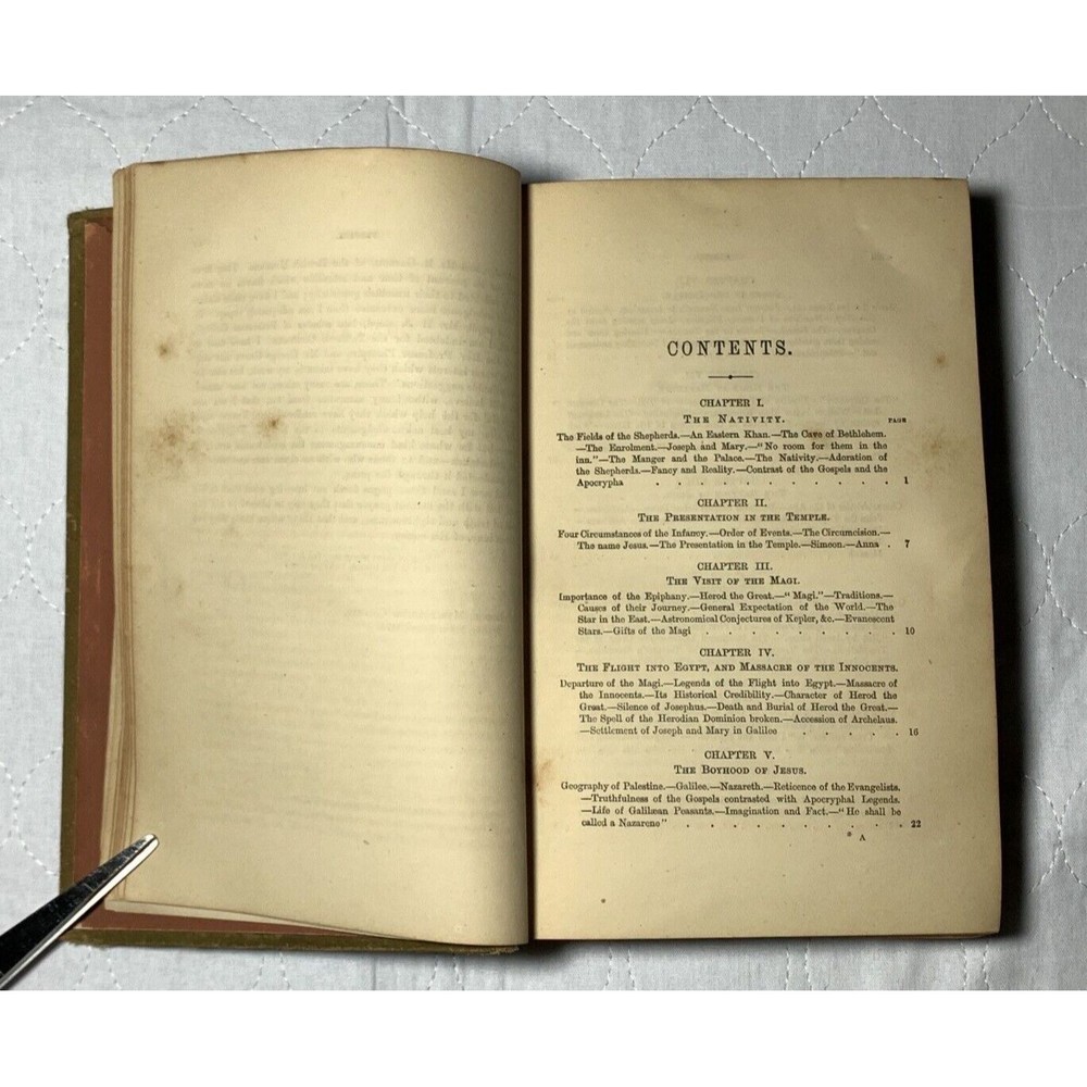 Antique 1874 The Life of Christ Hardcover Book Frederic Farrar Hurst & Company - Picture 14 of 16